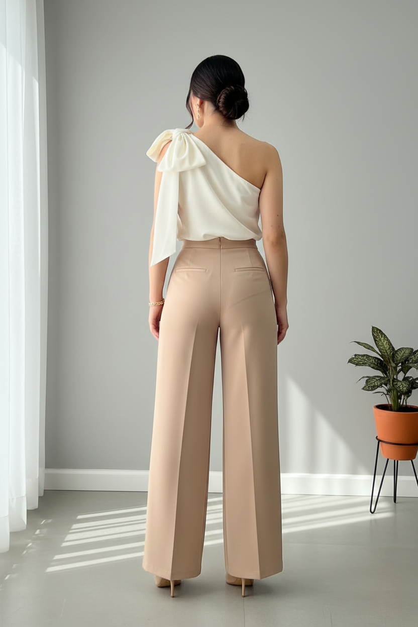 Conjunto Dos Piezas Blanco & Beige cod.002