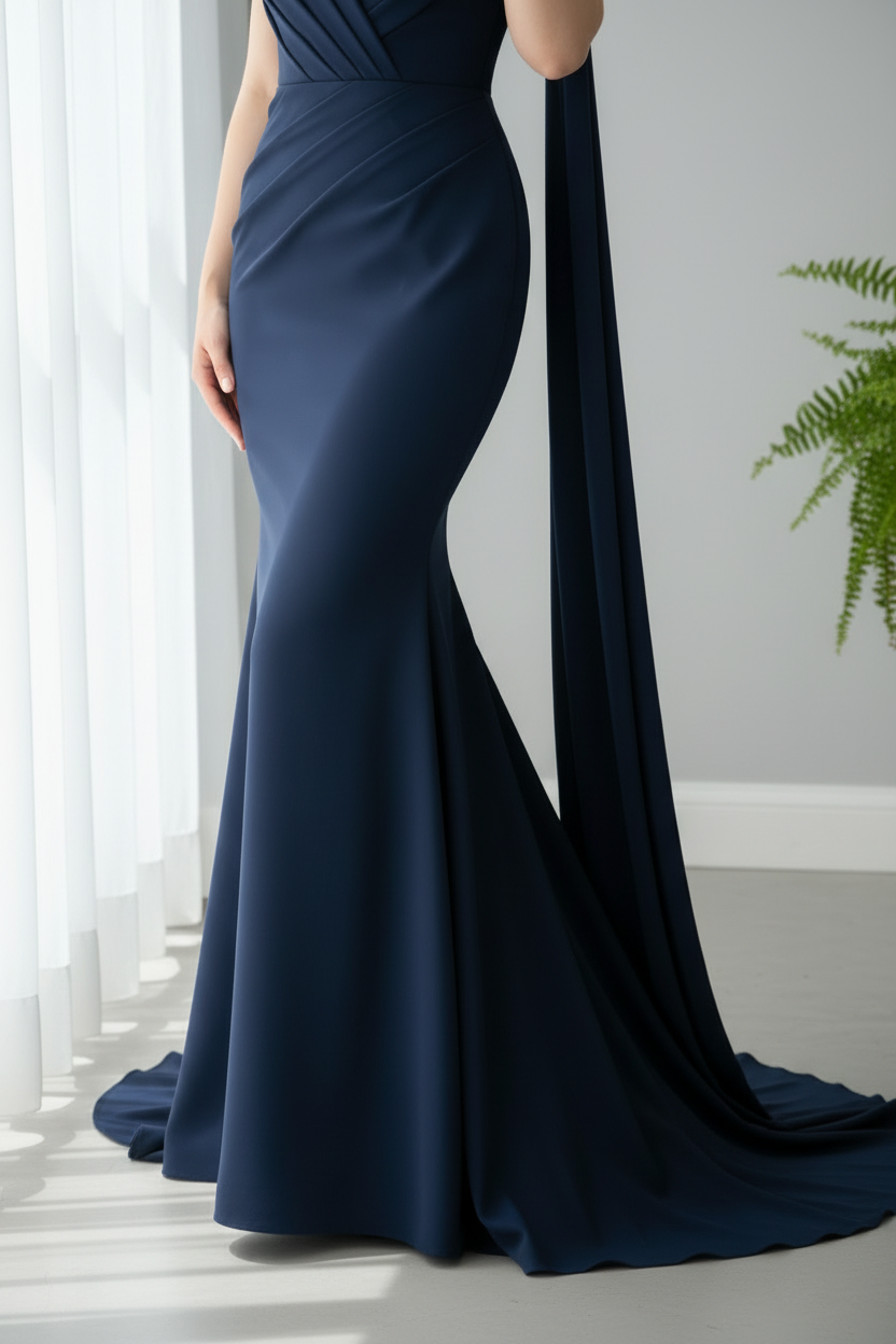 Vestido Azul Navy Sirena cod.996
