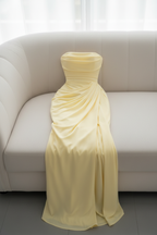 Vestido Amarillo Pastel Corset cod.V412