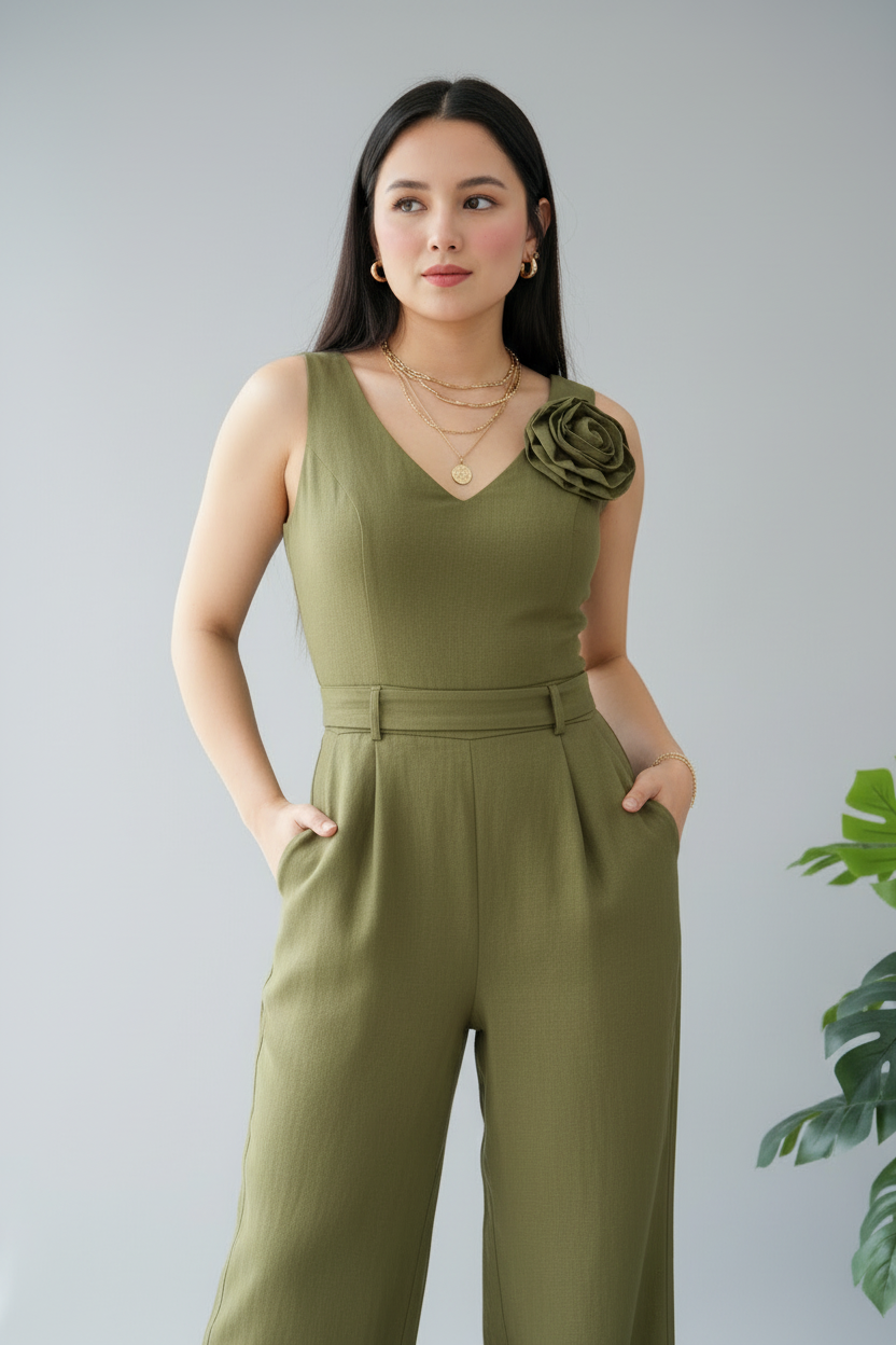 Jumpsuit Olive Rose Open Black cod.580
