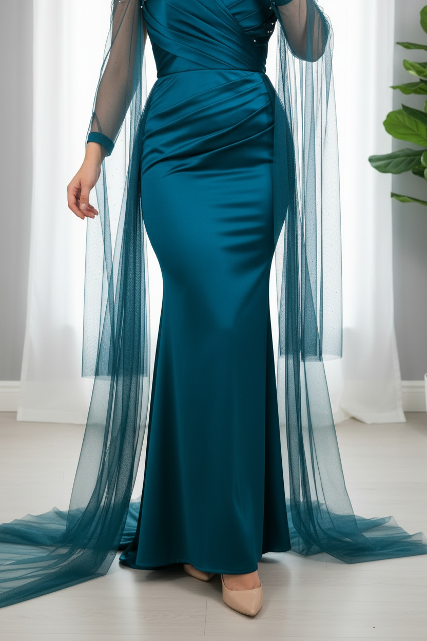 Gown Petróleo Exclusiva cod.781