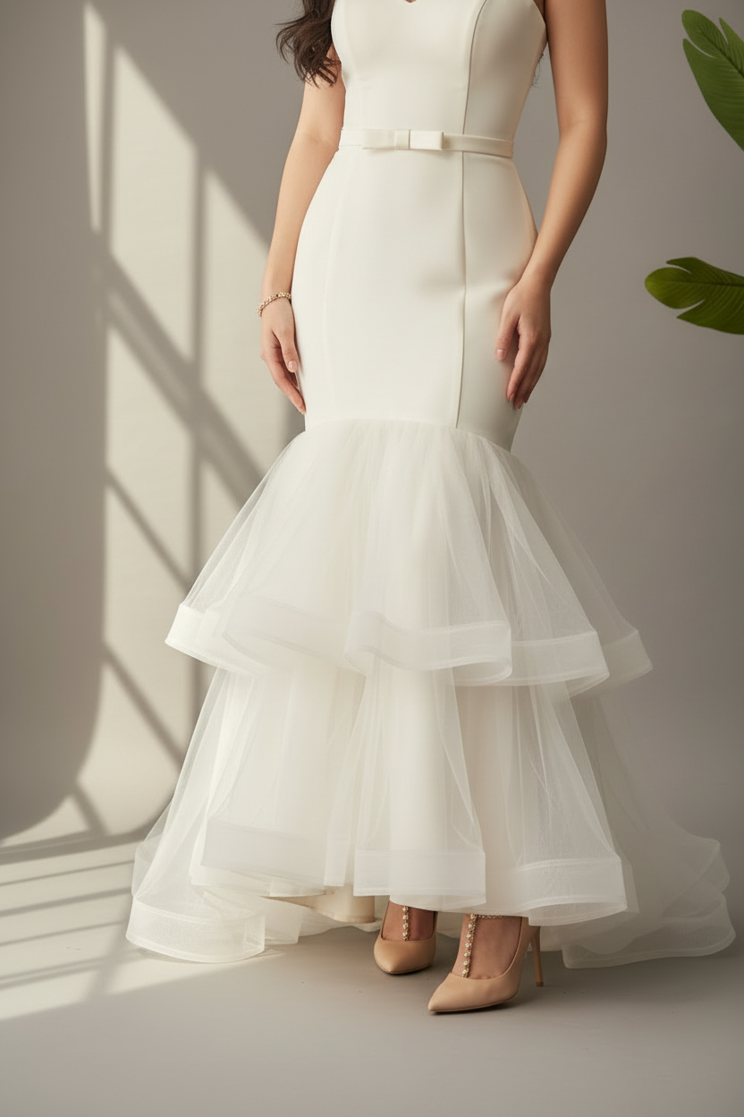 Vestido Sirena Blanco cod.609