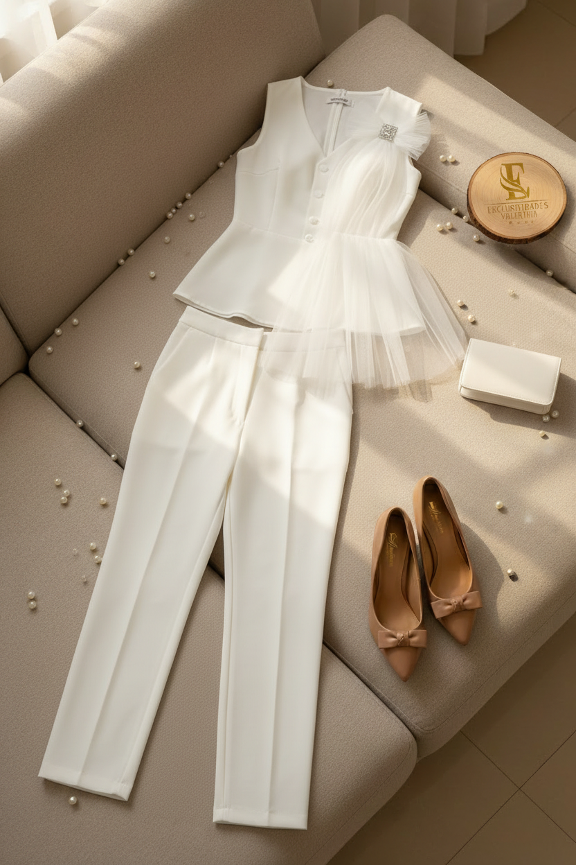 Conjunto Elegante Blanco  Slim cod.515