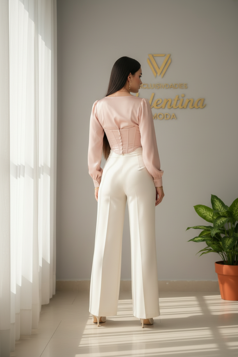 Blusa Corset Camelia Rosa