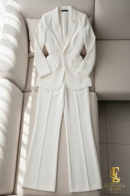 Conjunto Blanc Power Suit Blazer & Palazzo cod.C227