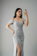 Vestido Gris Plateado cod.744