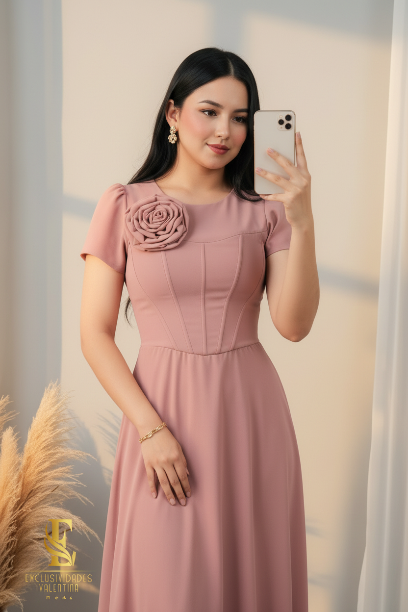 Vestido Rose Mauve cod.0V203