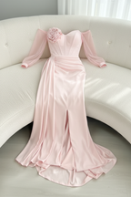 Vestido Rosa Bebé Off-Shoulder Rosa D cod.V550
