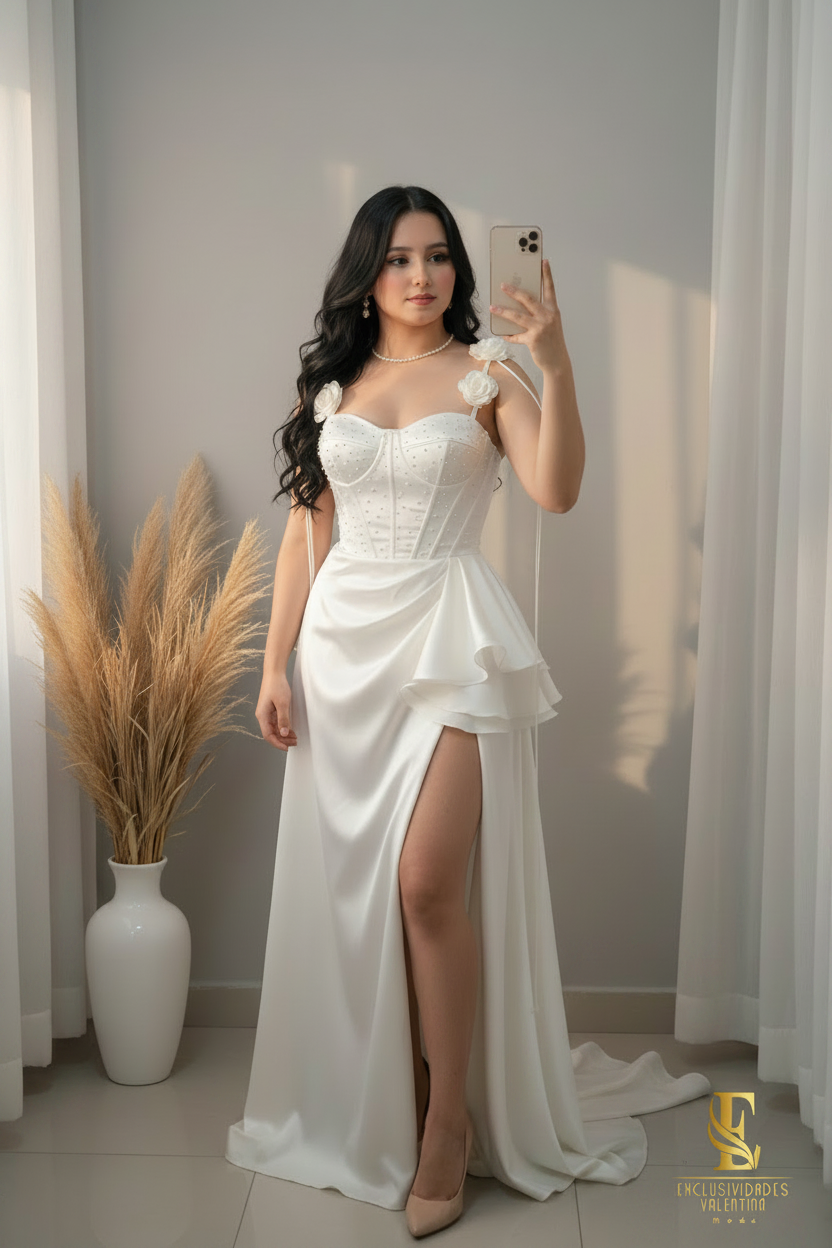 Vestido Blanc Fleur cod.0V202