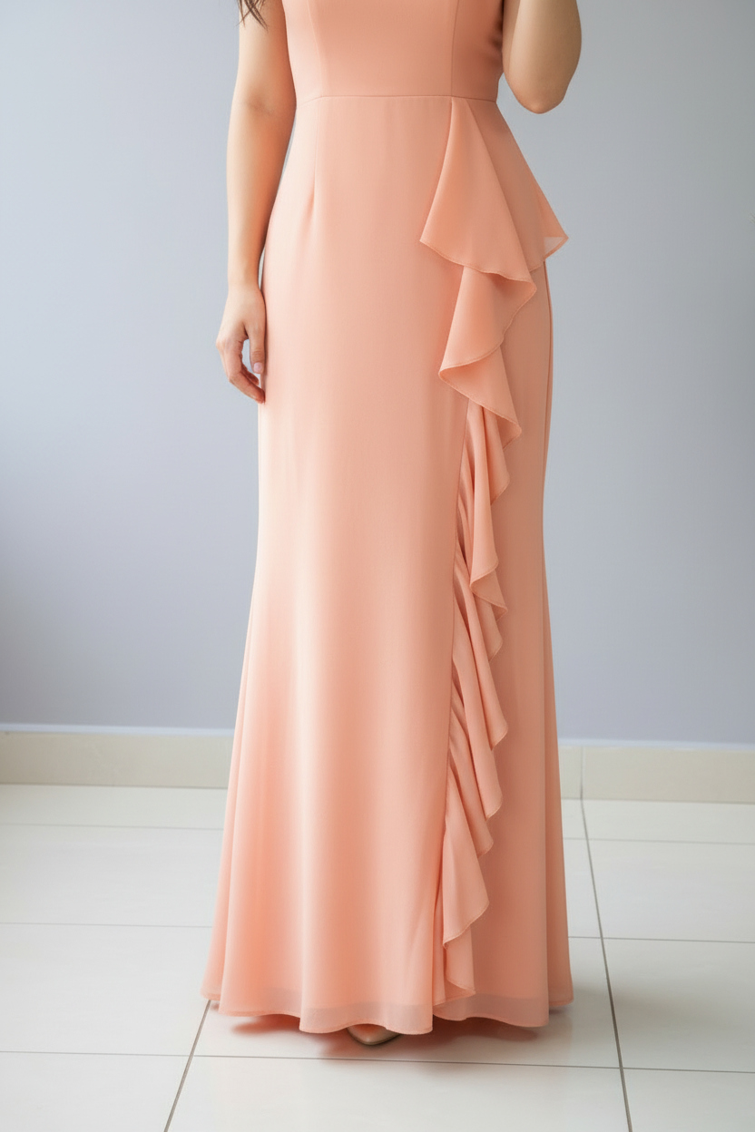 Vestido Sirena Melocotón Rosa D cod.618