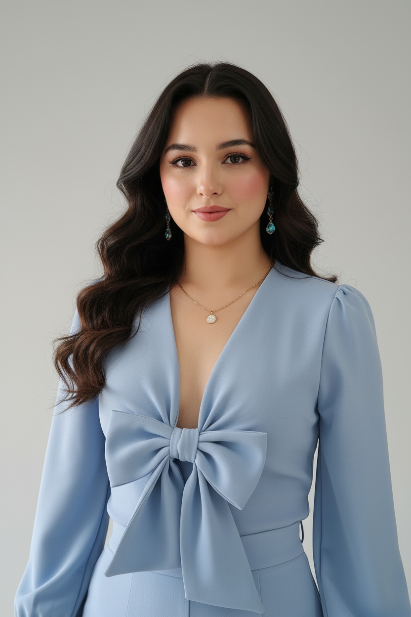 Conjunto Powder Blue Bow cod.590