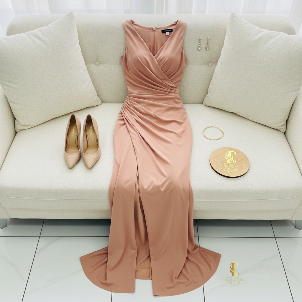 Vestido Durazno Drapeado cod.595