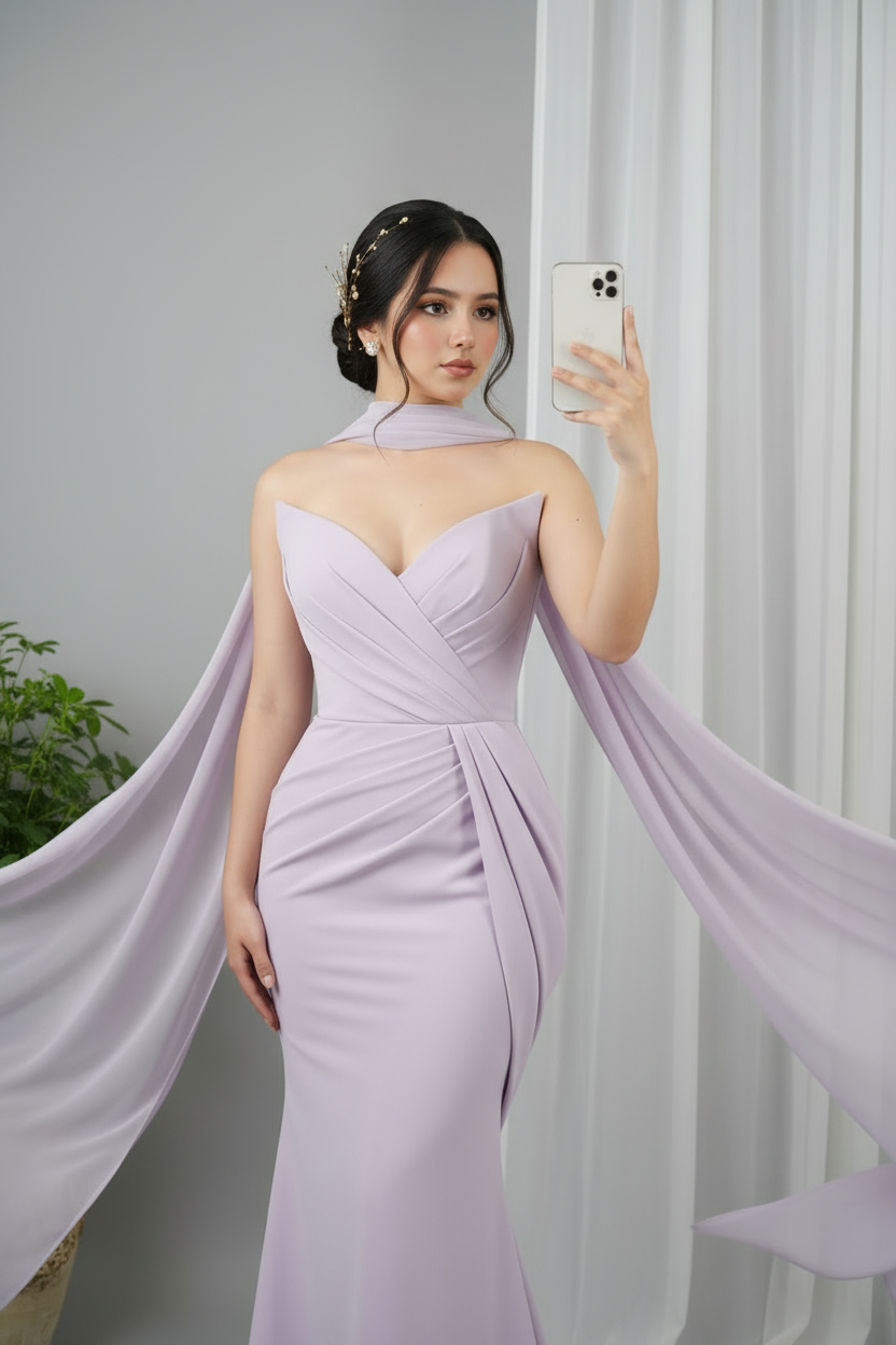Vestido Lavanda Sirena cod.988