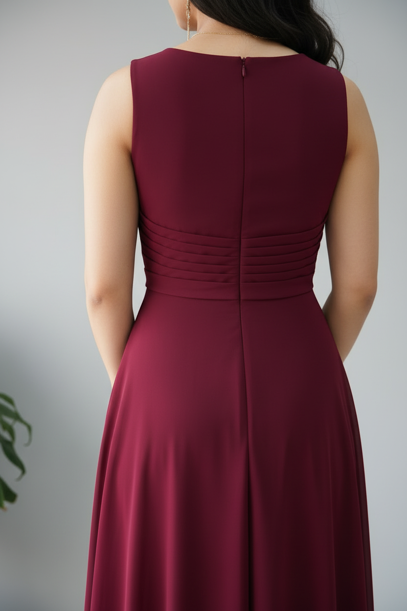 Vestido Vino Clásico cod.588
