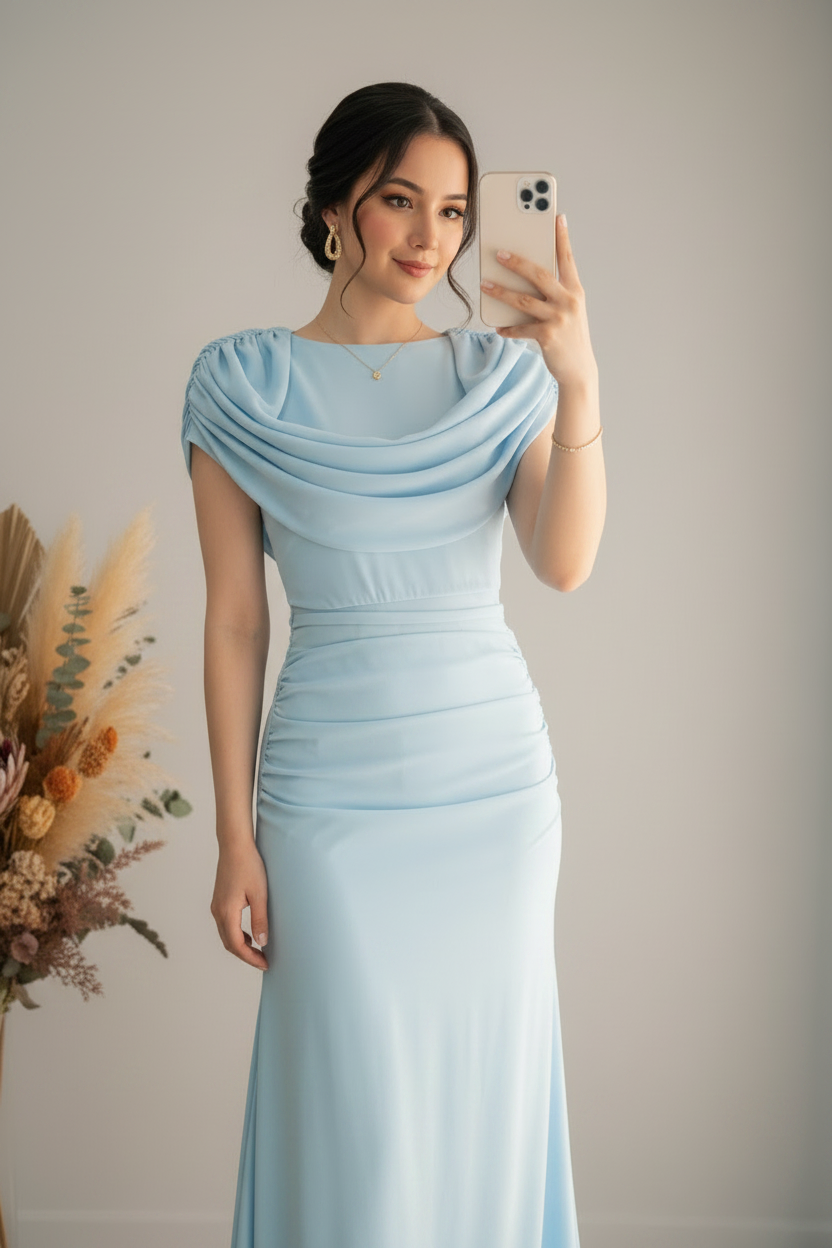 Vestido Azul Cielo Corset cod.V411