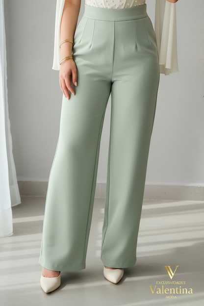 Conjunto Corset Blanco & Pantalón Verde Menta cod.C788