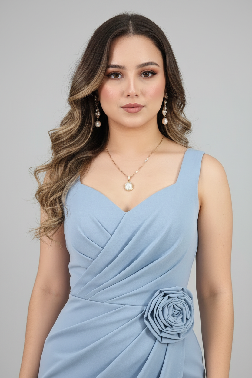 Vestido Mini Blue Rose cod.591