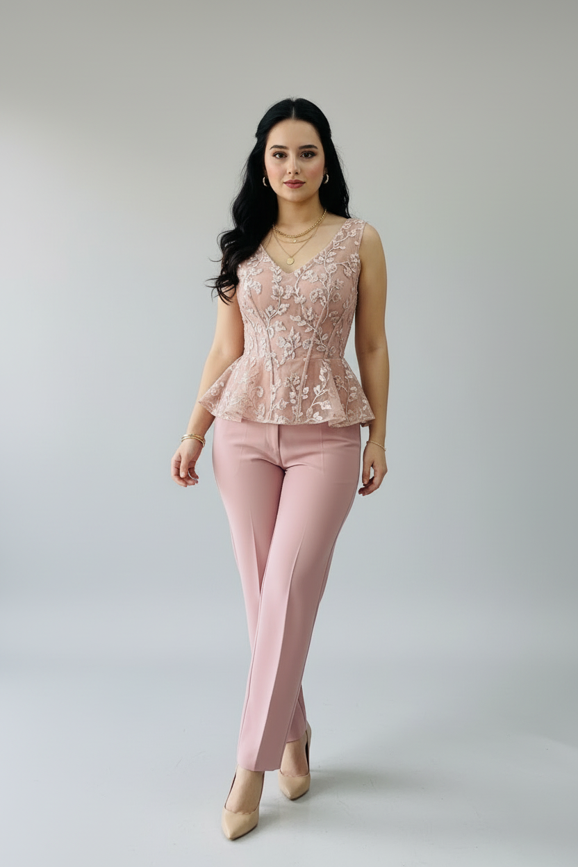 Conjunto Dos Piezas Rosa Palo  Slim cod.534