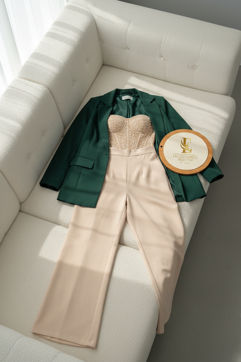 Blazer Estructurado Verde Esmeralda cod.0057