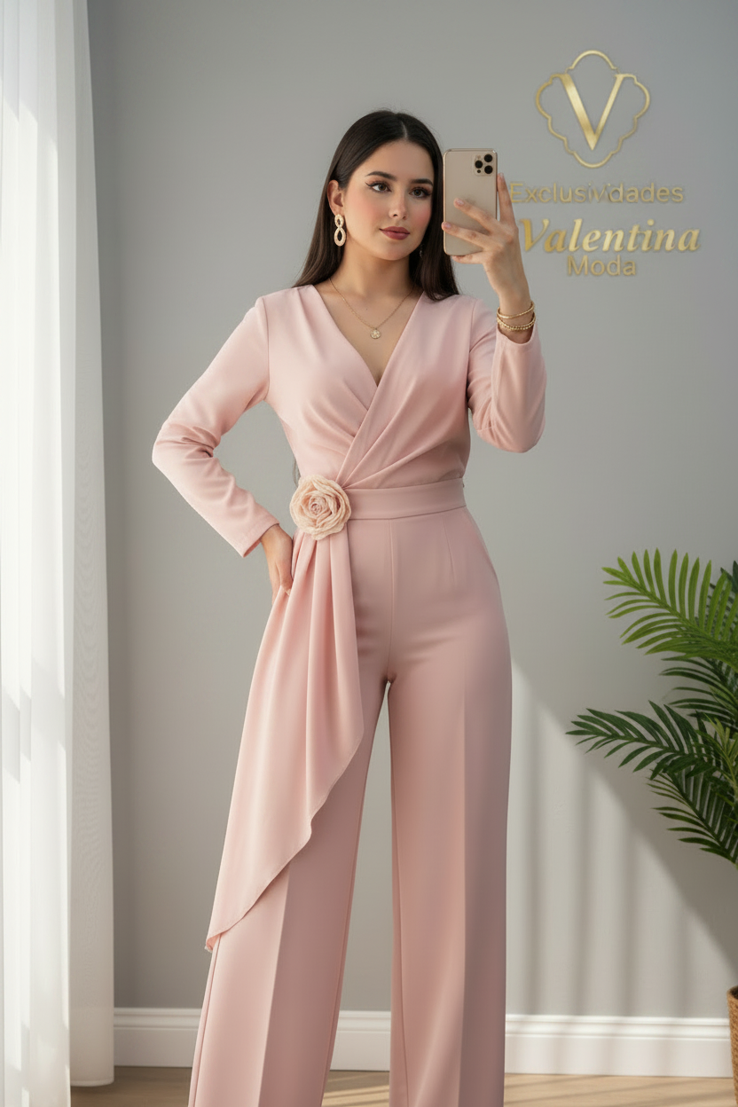 Enterizo Rosalía Blush cod.E650