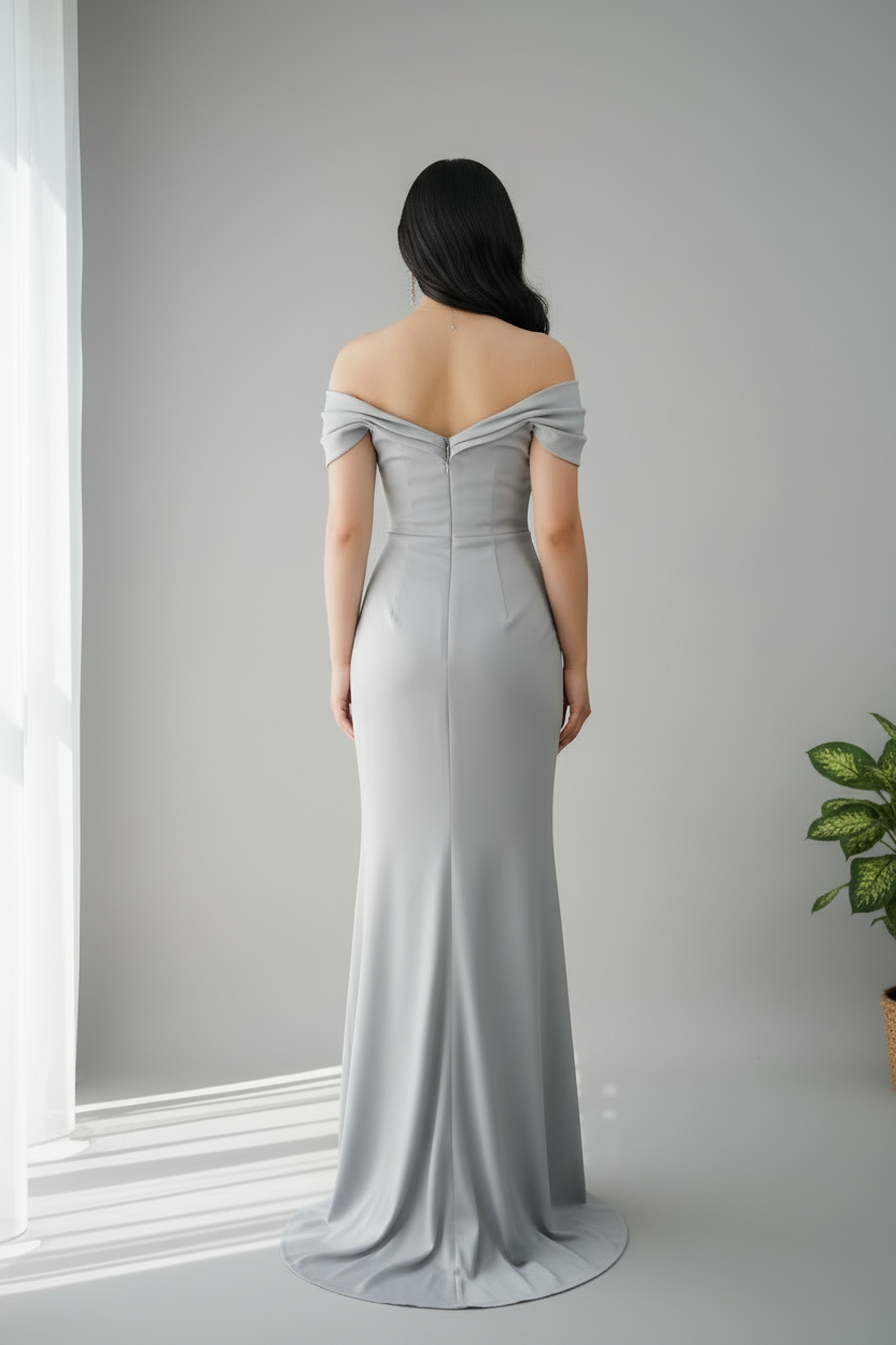 Vestido Gris Plateado cod.744