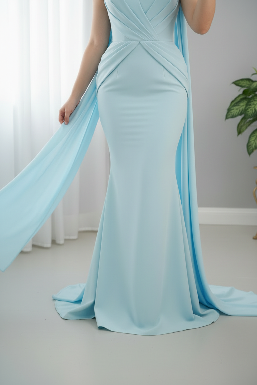 Vestido Azul Cielo Sirena cod.992