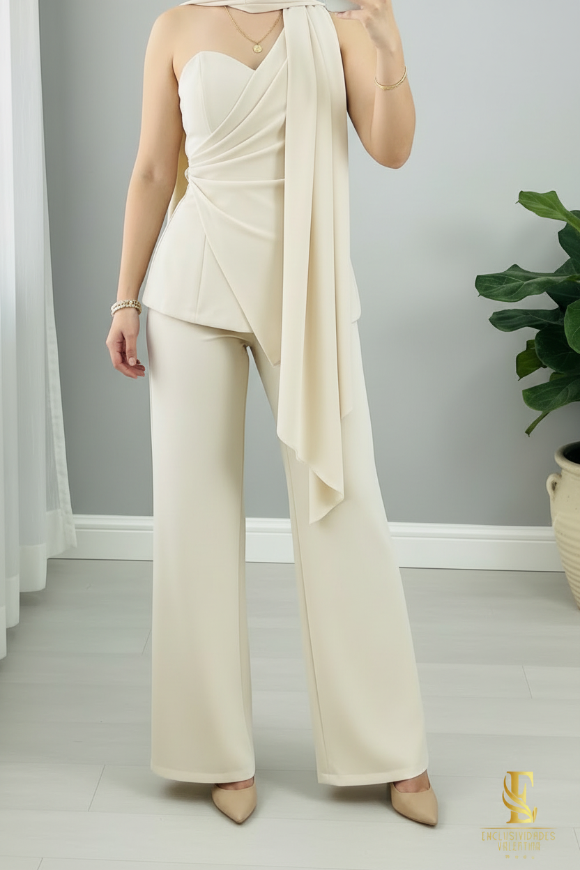 Conjunto Ivory Corset Pañuelo 2 Piezas cod.912