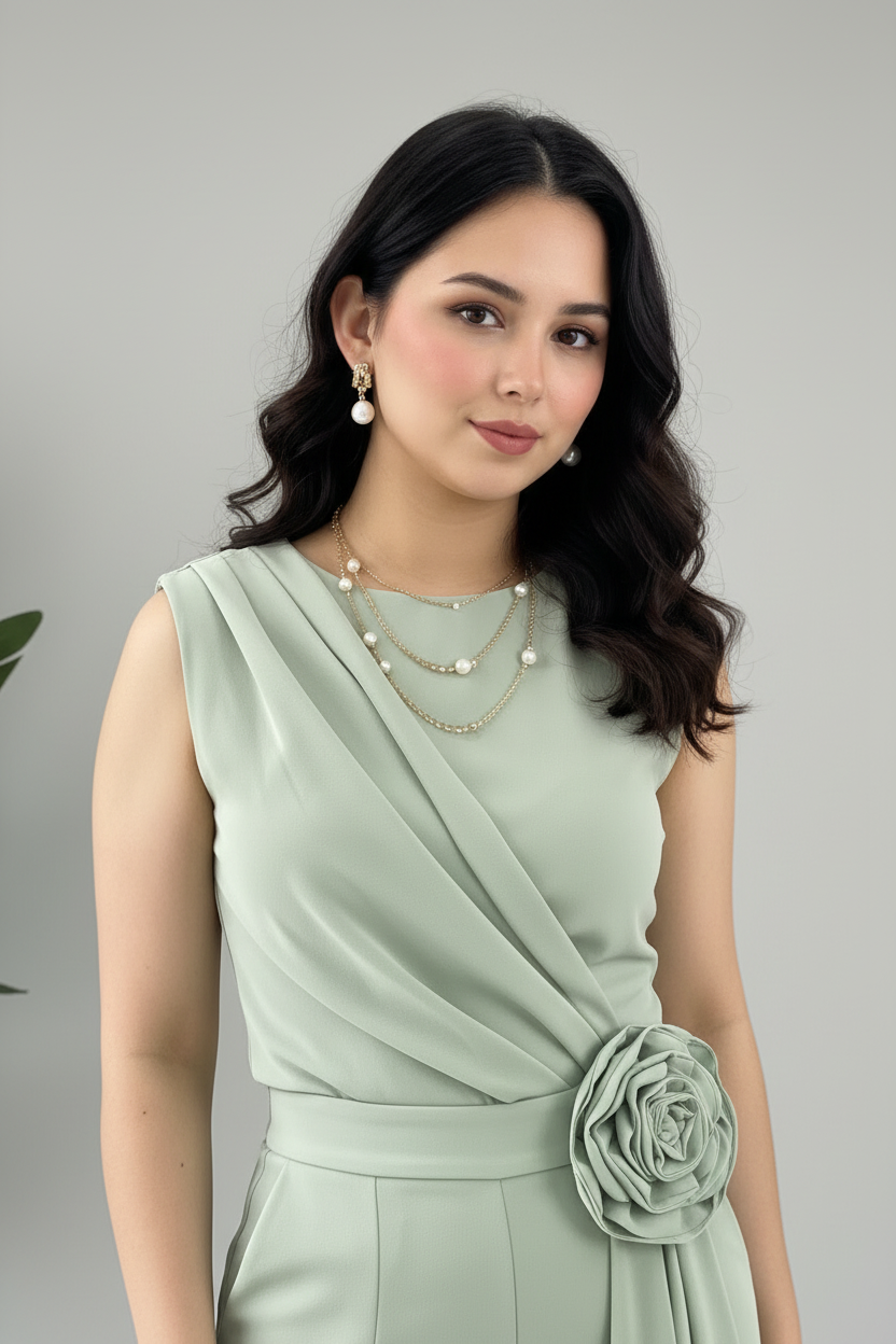 Enterizo Sage Rose Palazzo cod.595