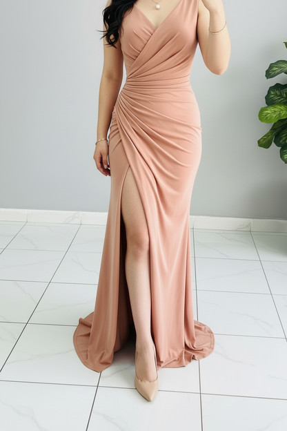 Vestido Durazno Drapeado cod.595