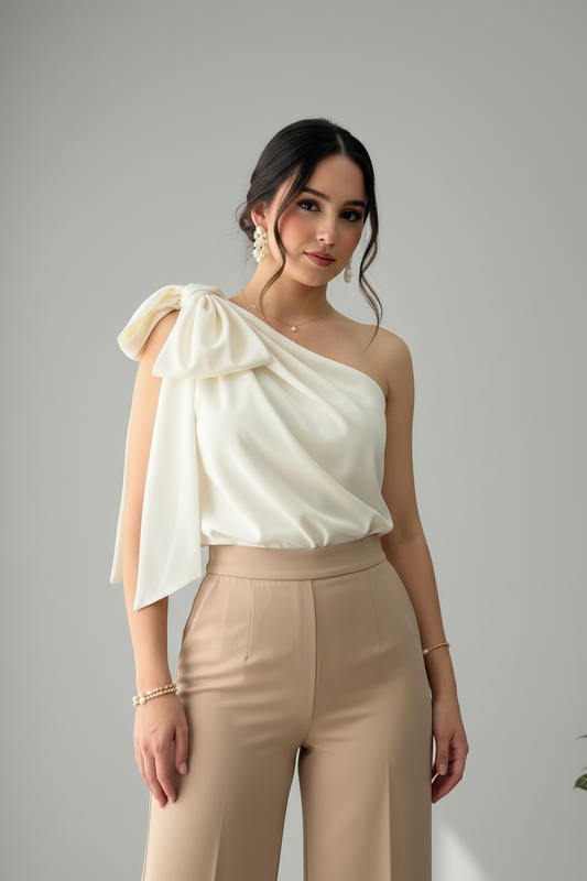 Conjunto Dos Piezas Blanco & Beige cod.002