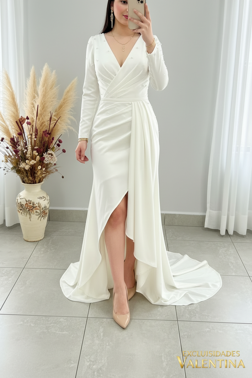 Vestido Blanco Nupcial cod.V259