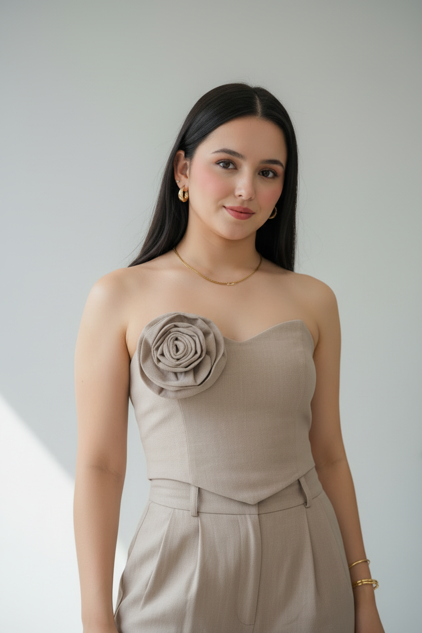 Conjunto Taupe Rose & Palazzo Sastre cod.572