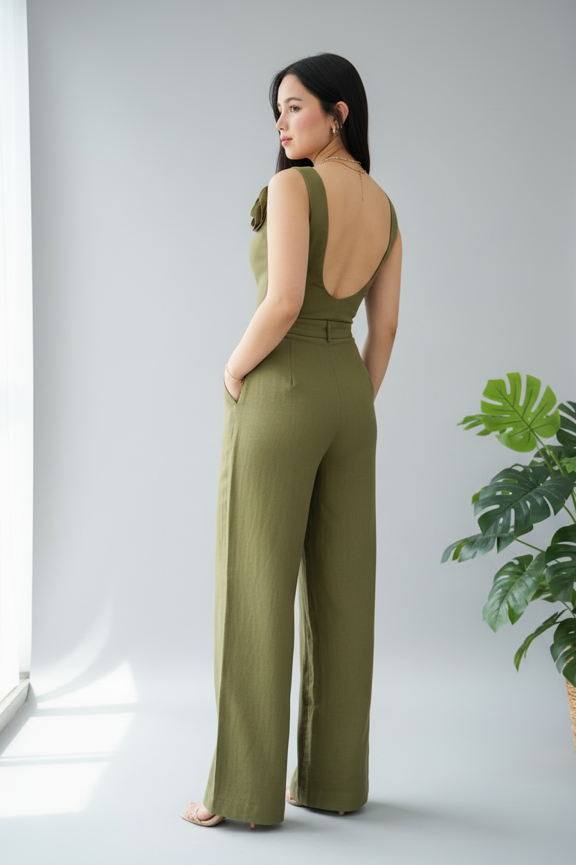 Jumpsuit Olive Rose Open Black cod.580