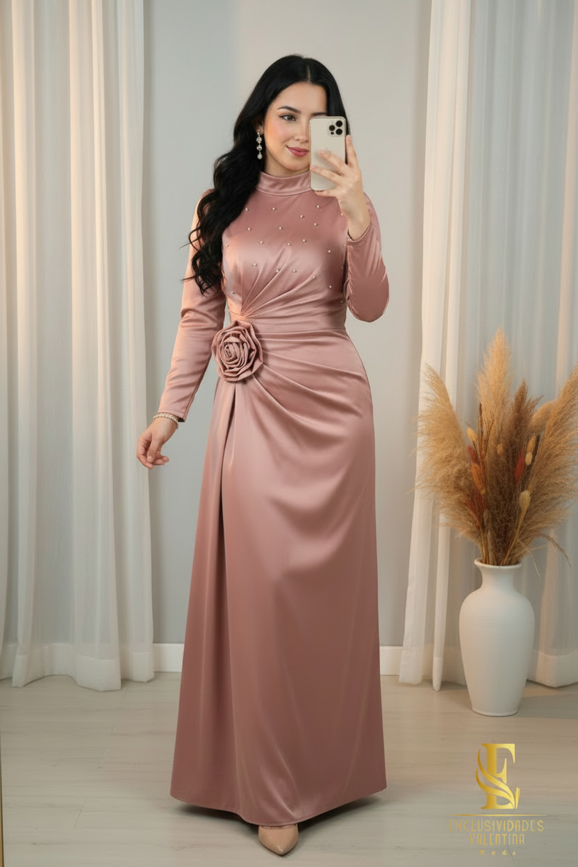 Vestido  Perle Rose cod.0V204