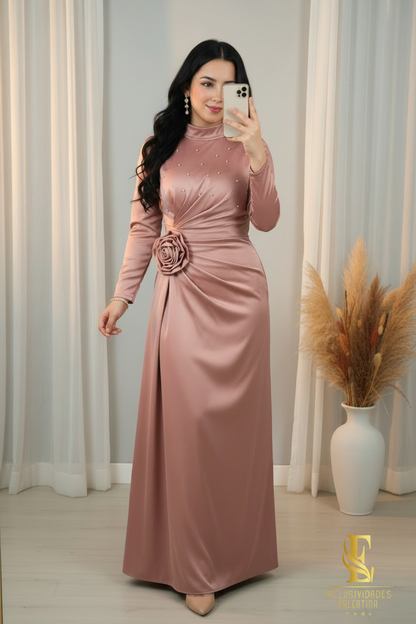 Vestido  Perle Rose cod.0V204