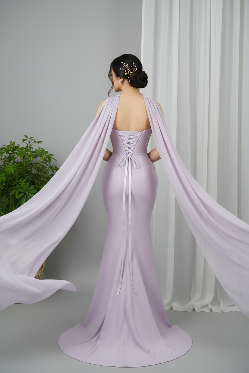 Vestido Lavanda Sirena cod.988