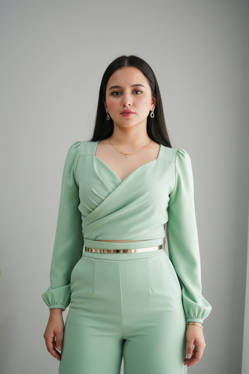 Conjunto Mint Wrap Monocromático cod.701