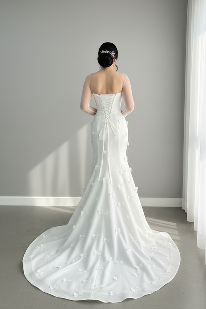 Vestido de Novia Sirena con Lazos D cod.V360