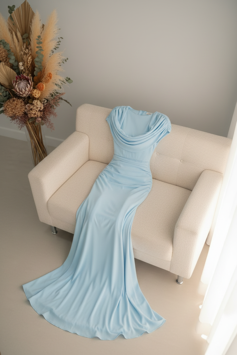 Vestido Azul Cielo Corset cod.V411