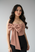 Corset Rosa Palo con Lazo Lateral Oversized cod.657