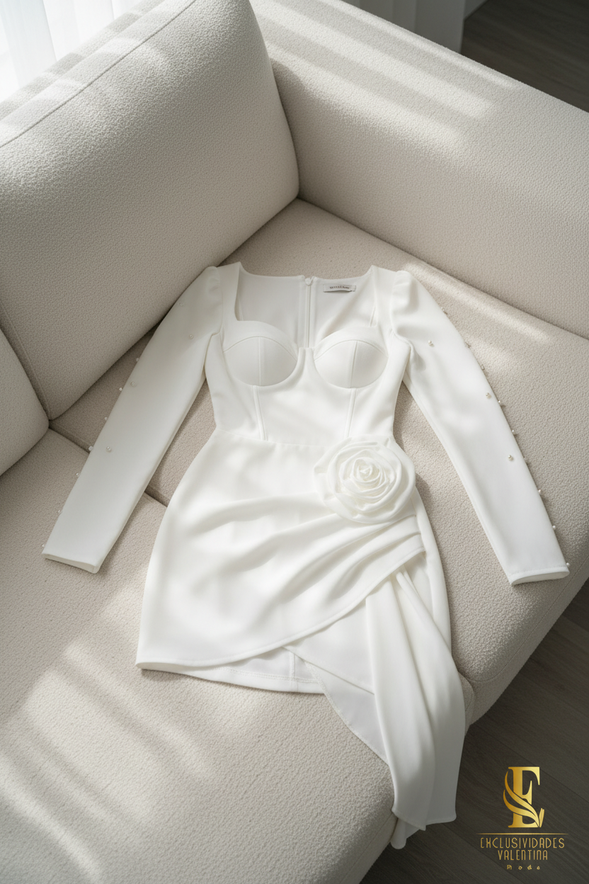 Vestido Blanc Rose Corset cod.V217