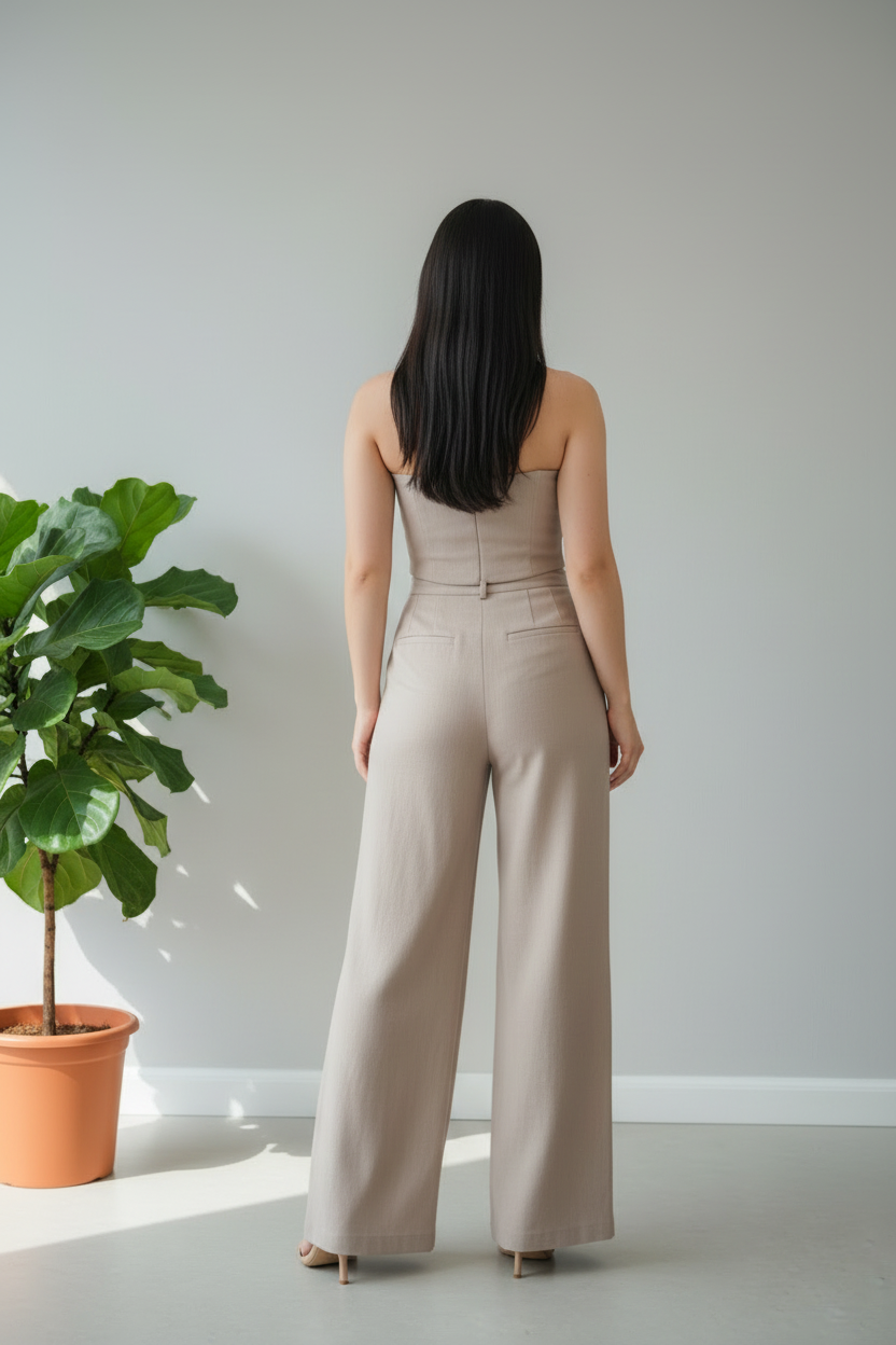 Conjunto Taupe Rose & Palazzo Sastre cod.572