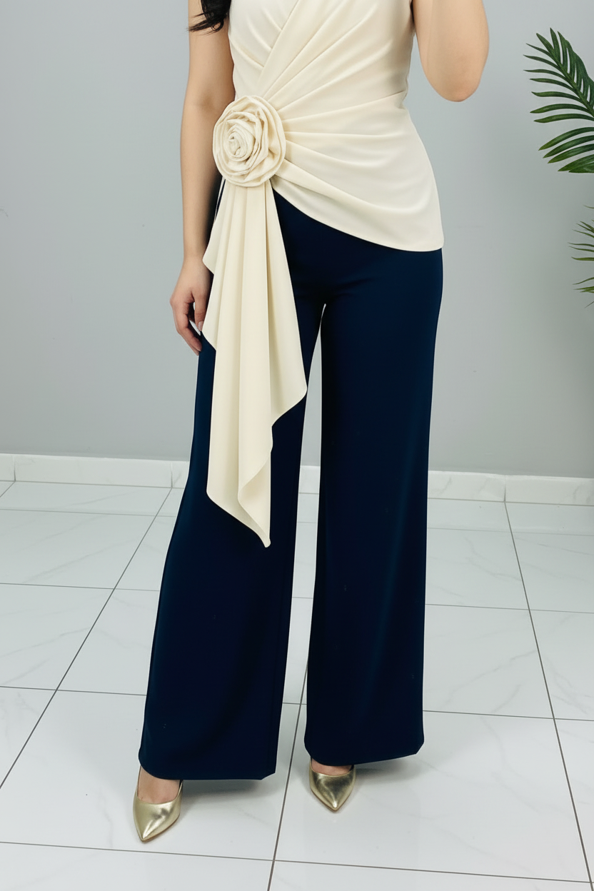 Conjunto Ivory Rose & Navy cod.599
