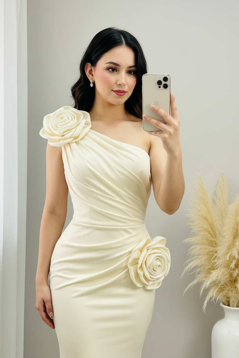 Vestido Rosa Ivory cod.V407