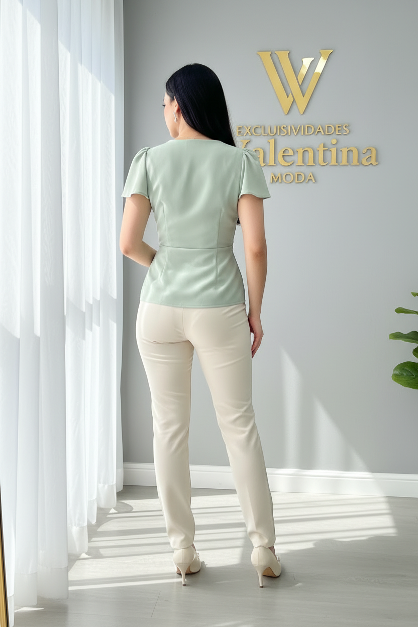 Blusa Wrap Perla Beige cod.B658