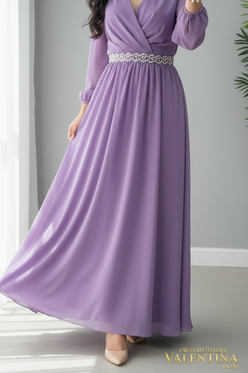 Vestido Lila valentina cod.V703