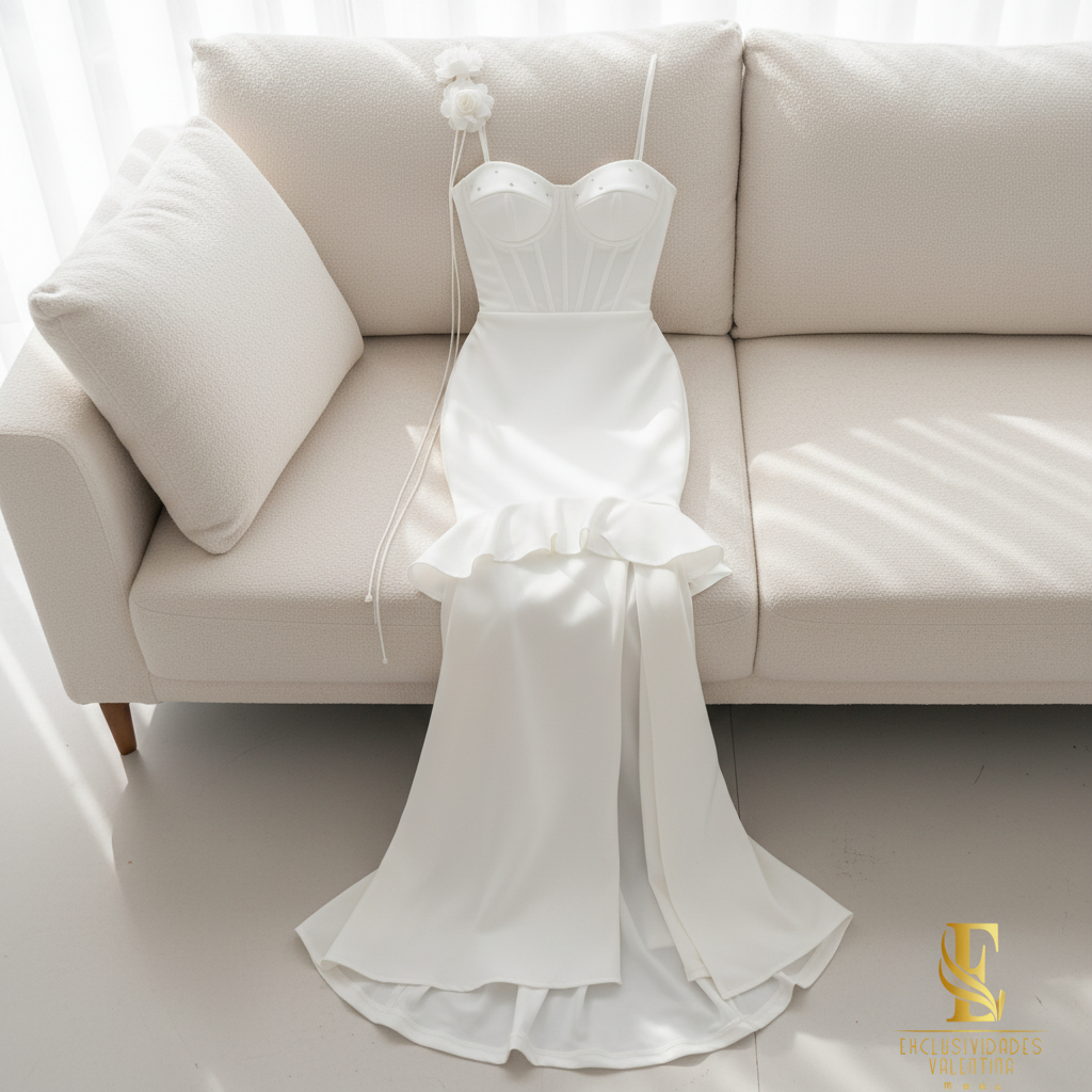 Vestido Blanc Volante cod.0V201