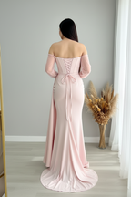 Vestido Rosa Bebé Off-Shoulder Rosa D cod.V550