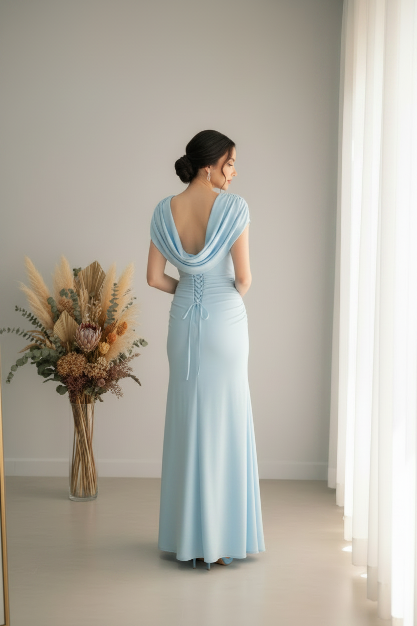 Vestido Azul Cielo Corset cod.V411