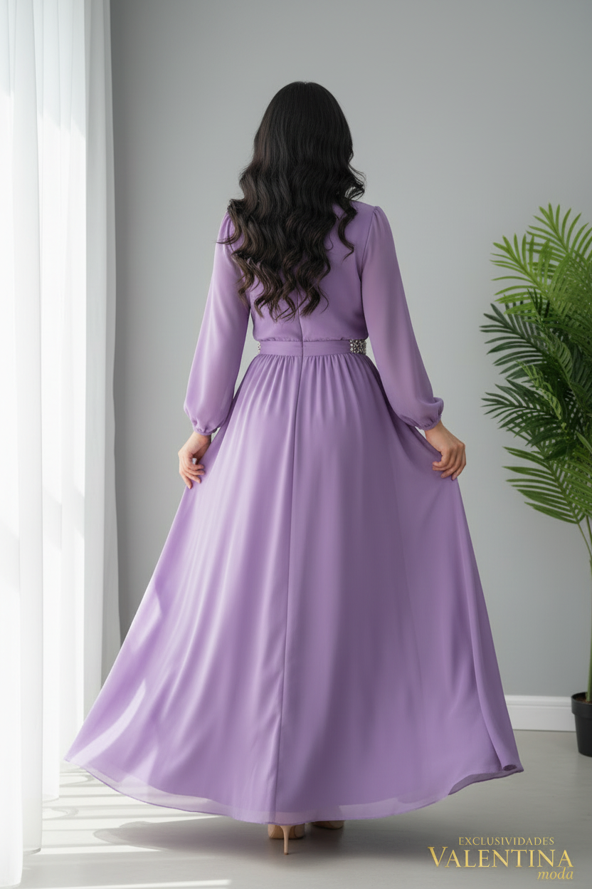 Vestido Lila valentina cod.V703